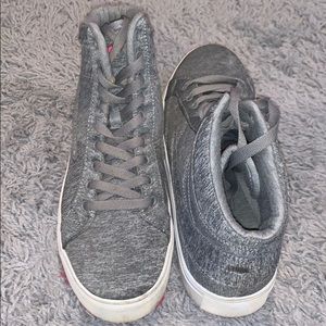 Grey fila high top sneakers